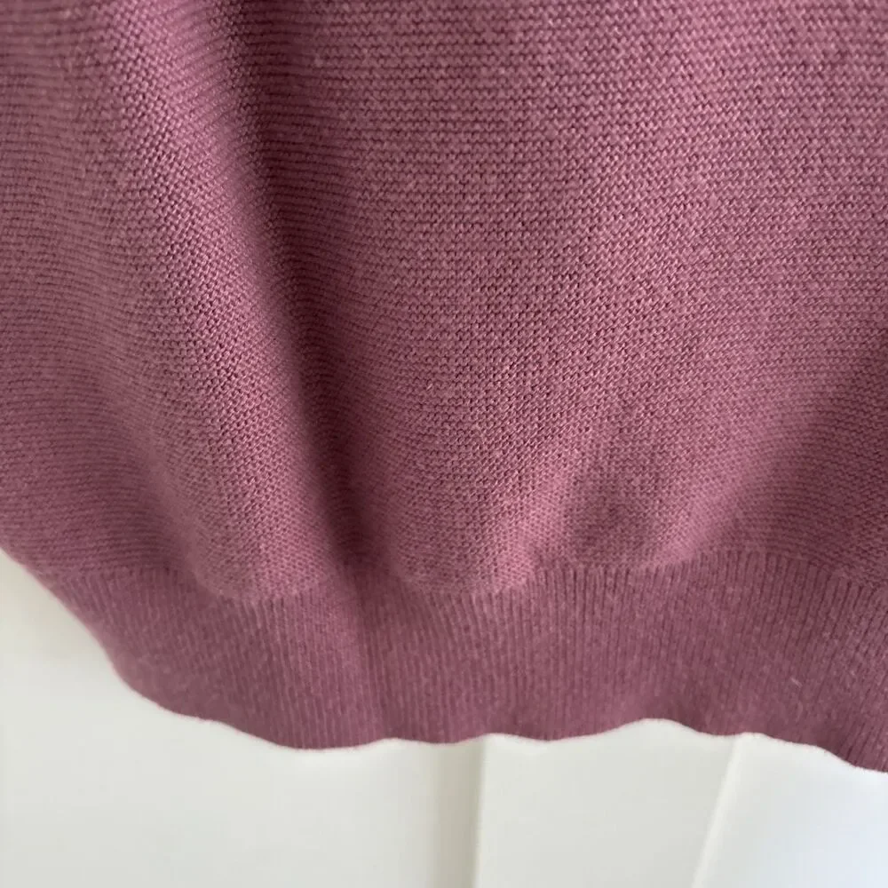 VGUC Quince Cotton Cashmere Link-Stitch Dolman Sweater Crushed Berry Purple S - Picture 7 of 10
